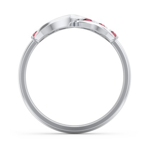 Engravable Infinity Ring with Birthstones