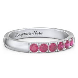 3 - 11 Gemstone Affinity Ring in 925 Sterling Silver with Ruby