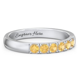 3 - 11 Gemstone Affinity Ring in 925 Sterling Silver with Citrine