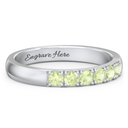 3 - 11 Gemstone Affinity Ring in 925 Sterling Silver with Peridot