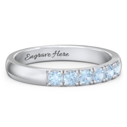 3 - 11 Gemstone Affinity Ring in 925 Sterling Silver with Blue Topaz