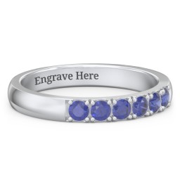 3 - 11 Gemstone Affinity Ring in 925 Sterling Silver with Blue Sapphire
