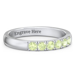 3 - 11 Gemstone Affinity Ring in 925 Sterling Silver with Peridot, Pink Tourmaline, Cubic Zirconia, and Amethyst