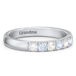 3 - 11 Gemstone Affinity Ring in 925 Sterling Silver with Cubic Zirconia, Aquamarine, Pink Tourmaline, and Amethyst