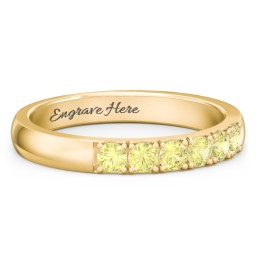 3 - 11 Gemstone Affinity Ring in 10K Solid Yellow Gold with Citrine