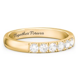 3 - 11 Gemstone Affinity Ring in 10K Solid Yellow Gold with Cubic Zirconia