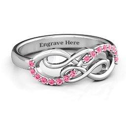 Everlasting Infinity Ring with Gemstones