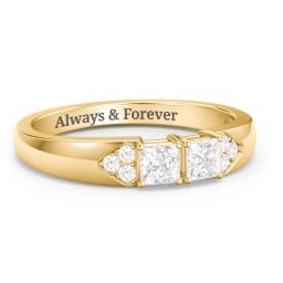 Classic 2-7 Princess Cut Ring with Accents