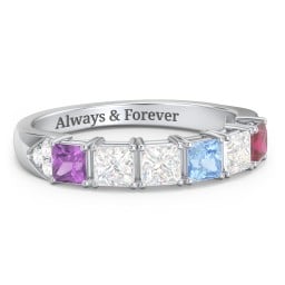 Classic 2-7 Princess Cut Ring with Accents