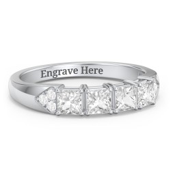 Classic 2-7 Princess Cut Ring with Accents