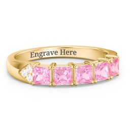 Classic 2-7 Princess Cut Ring with Accents