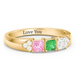 Classic 2-7 Princess Cut Ring with Accents