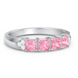 Classic 2-7 Princess Cut Ring with Accents