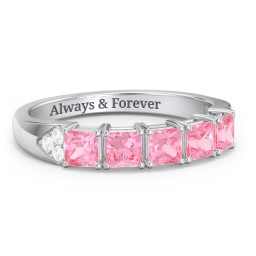 Classic 2-7 Princess Cut Ring with Accents