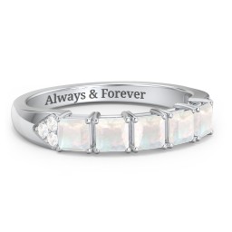 Classic 2-7 Princess Cut Ring with Accents