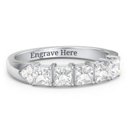 Classic 2-7 Princess Cut Ring with Accents