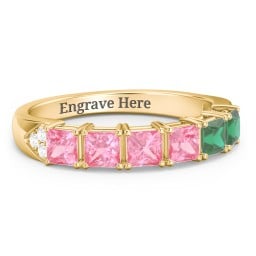 Classic 2-7 Princess Cut Ring with Accents