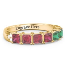 Classic 2-7 Princess Cut Ring with Accents