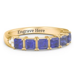 Classic 2-7 Princess Cut Ring with Accents