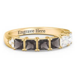 Classic 2-7 Princess Cut Ring with Accents