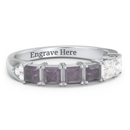 Classic 2-7 Princess Cut Ring with Accents