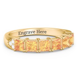 Classic 2-7 Princess Cut Ring with Accents