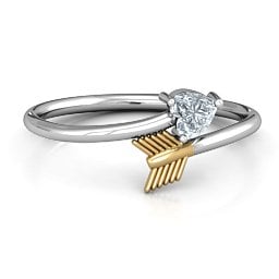 Heart & Arrow Ring in 925 Sterling Silver with Cubic Zirconia