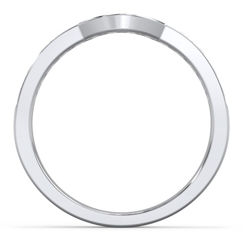 U-Shape Shadow Ring – Sterling Silver with Opal
