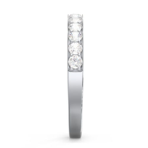 Classic Half Eternity Ring – 10K White Gold with Cubic Zirconia