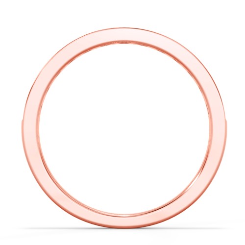 Classic Half Eternity Ring – 10K Rose Gold with Cubic Zirconia