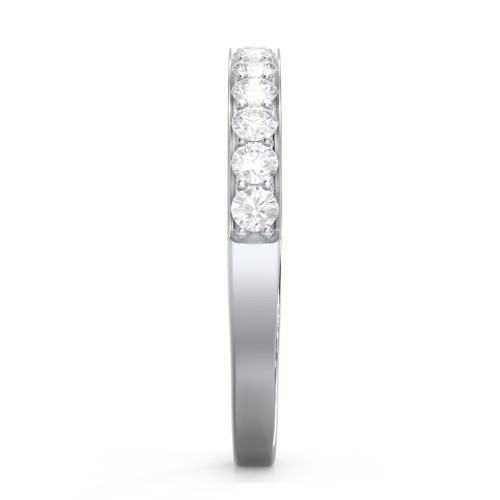 Classic Half Eternity Ring – Sterling Silver with White Premium Zirconia