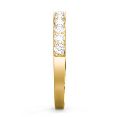 Classic Half Eternity Ring – 10K Yellow Gold with Diamond