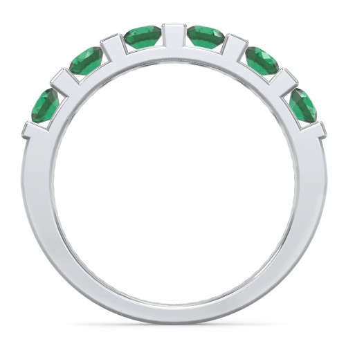Band of Love Ring – Sterling Silver with Emerald