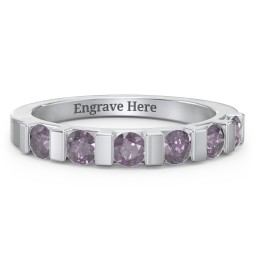 Band of Love Ring in 925 Sterling Silver with Alexandrite