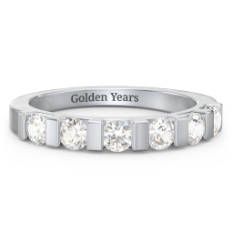 Band of Love Ring in 925 Sterling Silver with Cubic Zirconia