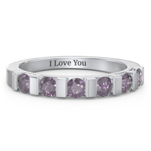 Band of Love Ring – Sterling Silver with Alexandrite