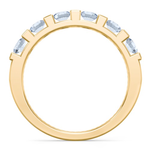 Band of Love Ring – 10K Yellow Gold with Aquamarine