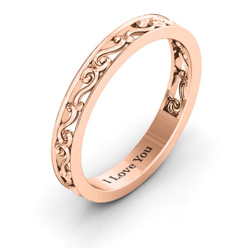 Filigree Band Ring – 10K Rose Gold