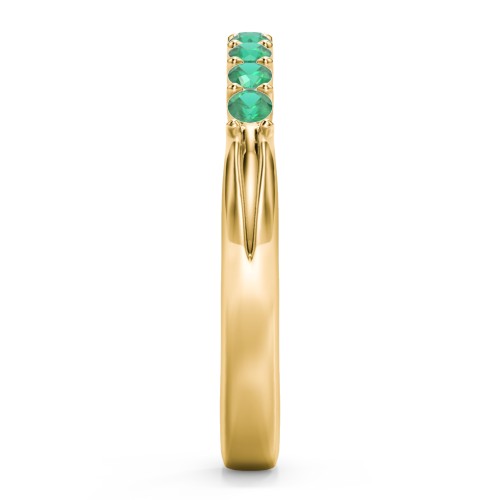 Glimmering Love Ring – 10K Yellow Gold with Emerald
