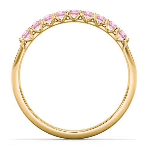Glimmering Love Ring – 10K Yellow Gold with Pink Tourmaline
