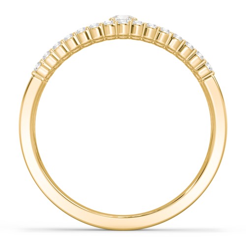 Mesmeric Love Ring – 10K Yellow Gold with Cubic Zirconia and White Premium Zirconia