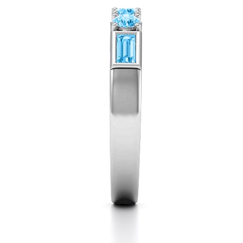 Charmed by Love Ring – Sterling Silver with Blue Topaz