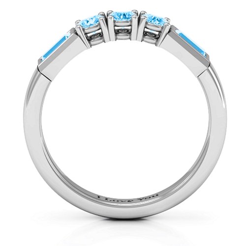 Charmed by Love Ring – Sterling Silver with Blue Topaz