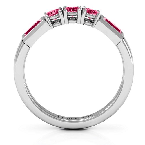 Charmed by Love Ring – Sterling Silver with Ruby