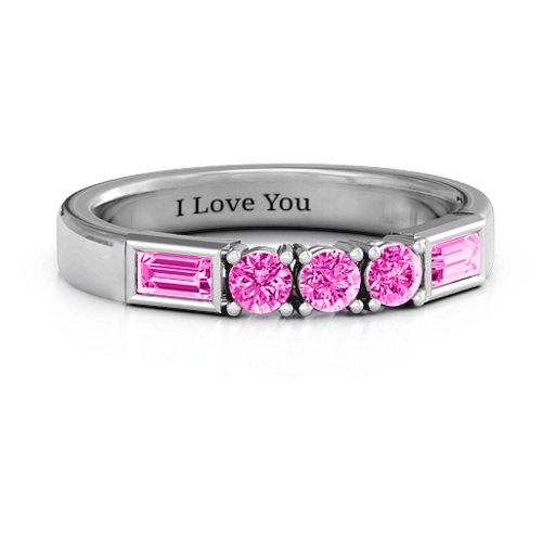 Charmed by Love Ring – Sterling Silver with Pink Tourmaline