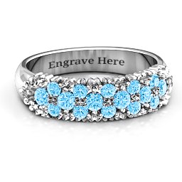 Loving in Colour Ring in 925 Sterling Silver with Blue Topaz