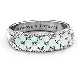 Loving in Colour Ring in 925 Sterling Silver with Opal
