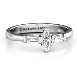 Marquise Cut Love Ring