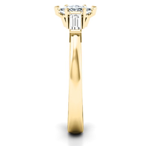 Marquise Cut Love Ring – 10K Yellow Gold with Cubic Zirconia and White Sapphire