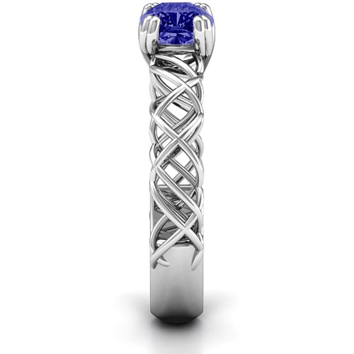 Tangled in Love Ring – Sterling Silver with Blue Sapphire
